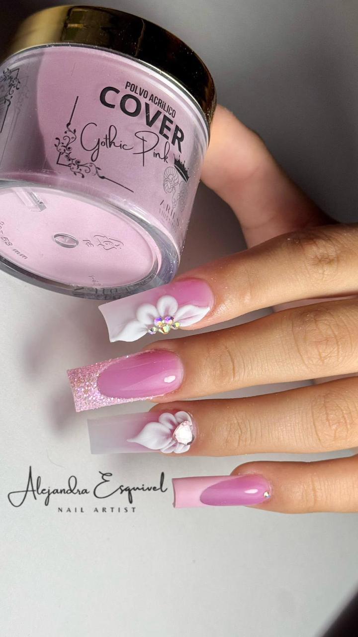Acrilico Cover Gothic Pink