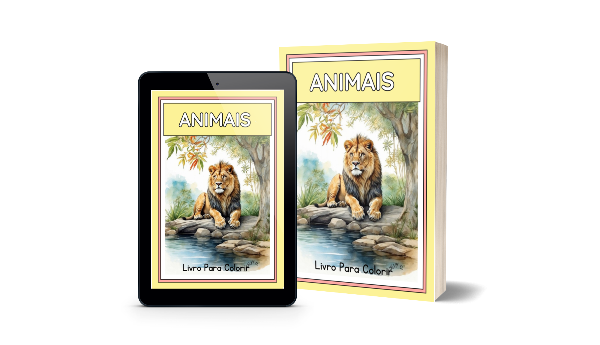 Livro Para Colorir Animais - Ebook Digital