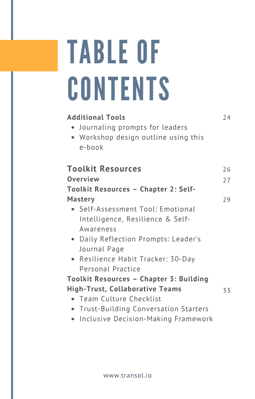 The Adaptive Leader’s Toolkit