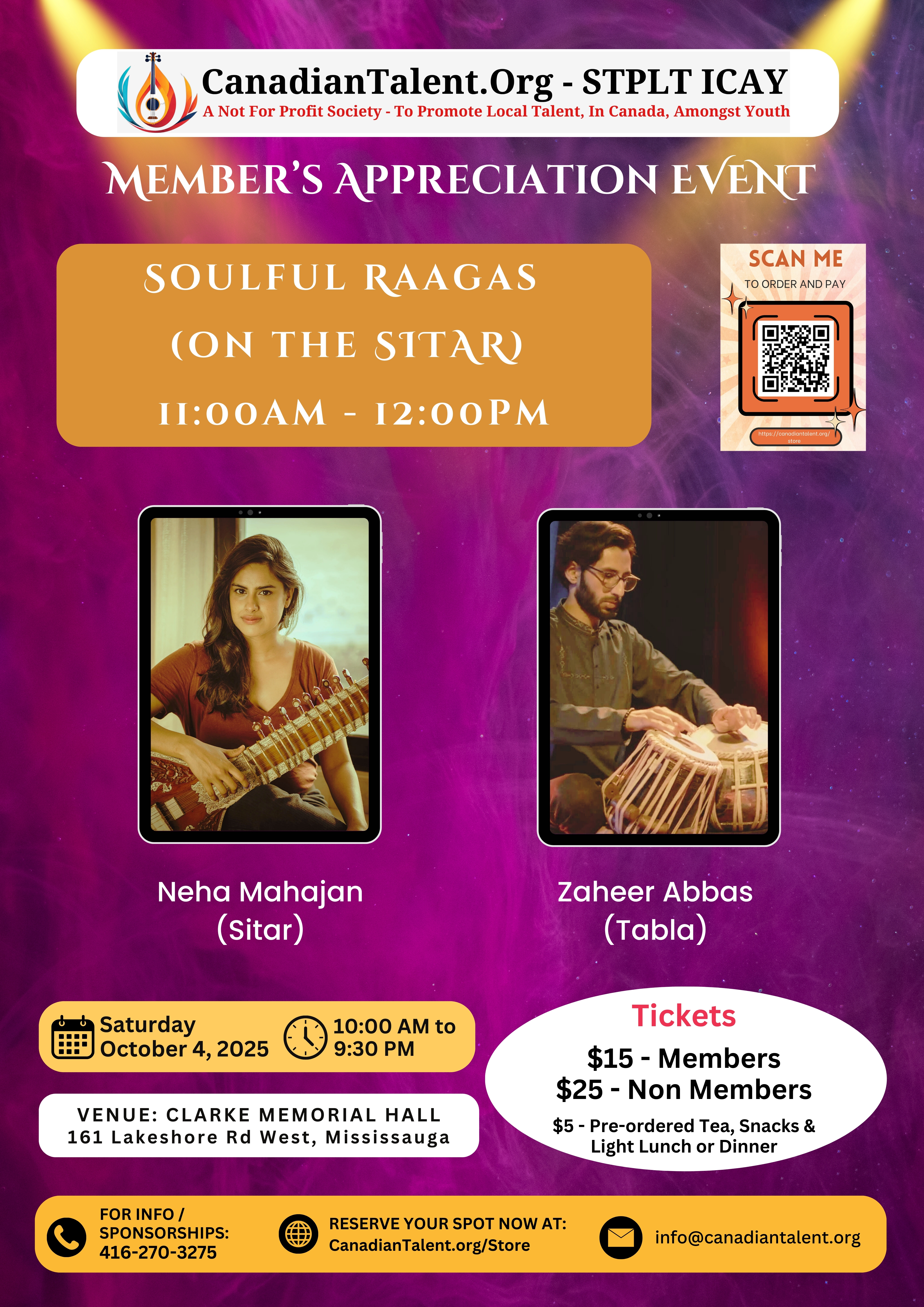 Member's Appreciation Event + GTA West Talent Show (Members) - Oct 4th 2025 (All Day)