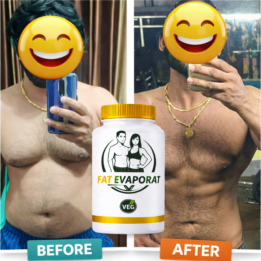 Fat Evaporat | Natural Fat Burner For Men & Women | Weight Loss | Cuts Appetite | 75  Veg Capsules 800 Mg Each