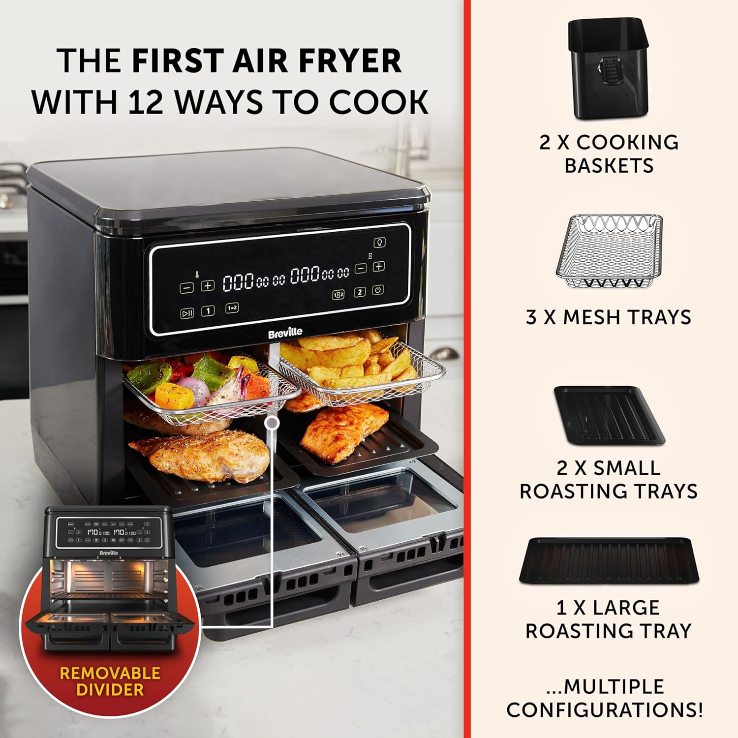 Breville Halo Flexi Air Fryer & Large Mesh Tray