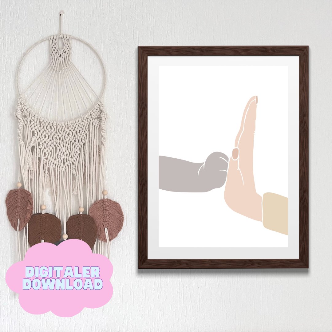 Katzenposter "Gib Pfote" | Digitaler Download