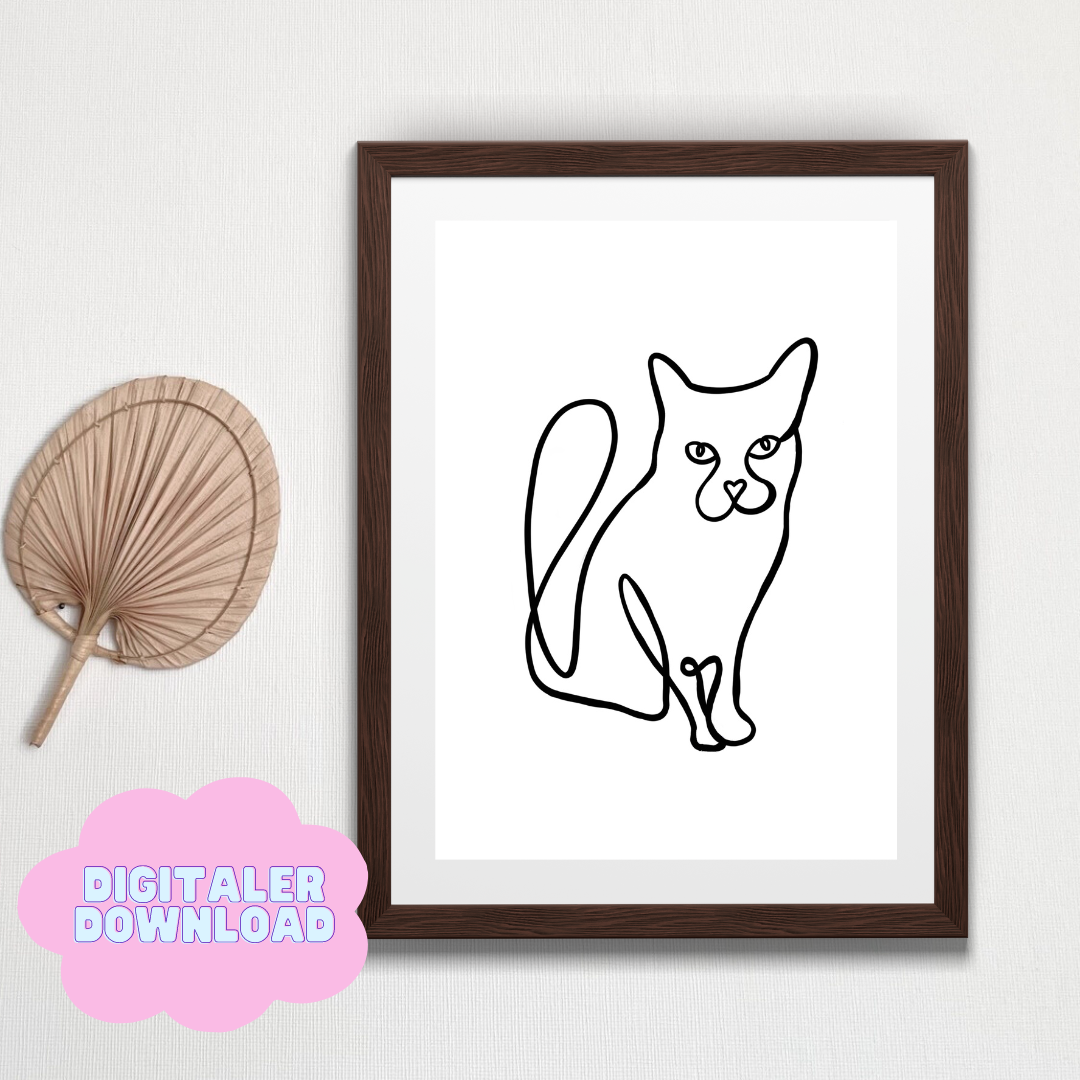 Katzenposter "Herzenskatze" | Digitaler Download