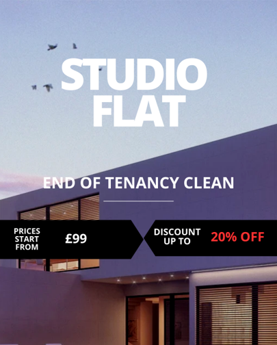 End of Tenancy Clean - Studio Flat