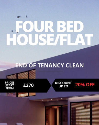End of Tenancy Clean - Four Bed