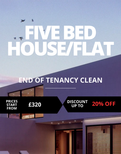 End of Tenancy Clean - Five Bed