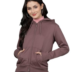Alan Jones Clothing Women's Cotton Hooded Neck Sweatshirt