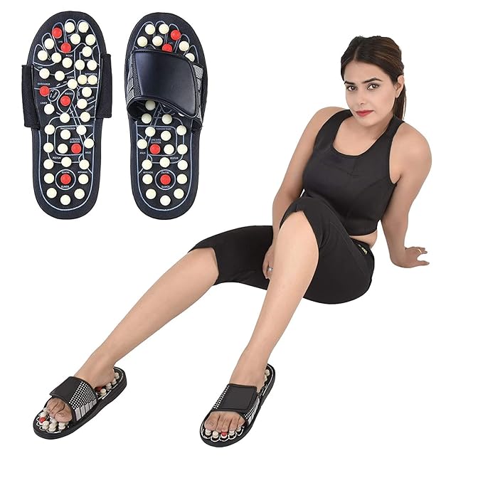 VALITUDO Manual Spring Acupressure and Magnetic Therapy Slippers For Men and Women (Unisex)