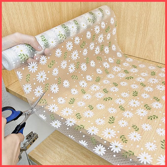 Wolpin Anti-Slip Kitchen Cabinet Drawer Shelf Mat Liner Sheets