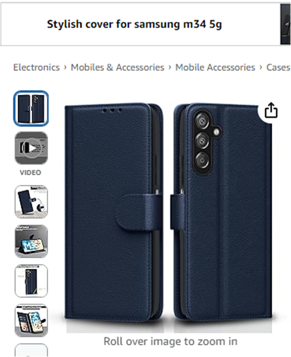 Pikkme Flip Cover Leather Finish | Inside TPU with Card Pockets