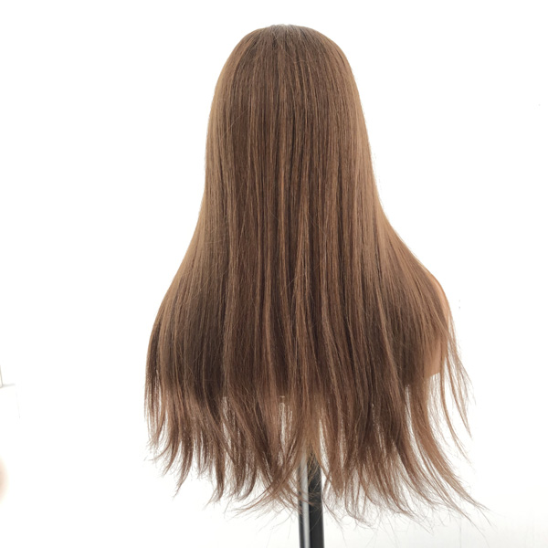 20 Inch Brown Balayage Human Hair Lace Front Wig - Remy Hair, HD Lace, Natural Straight, Glueless Design