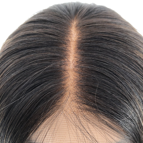 12 Inch Ombre Brown Remy Human Hair HD Lace Front Wig - Natural straight Hair Wig, Glueless,  Pre-Plucked Hairline