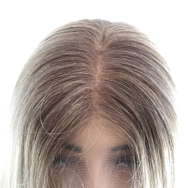 20 INCH OMBRE White Blonde Remy Human Hair HD Lace Front Wig