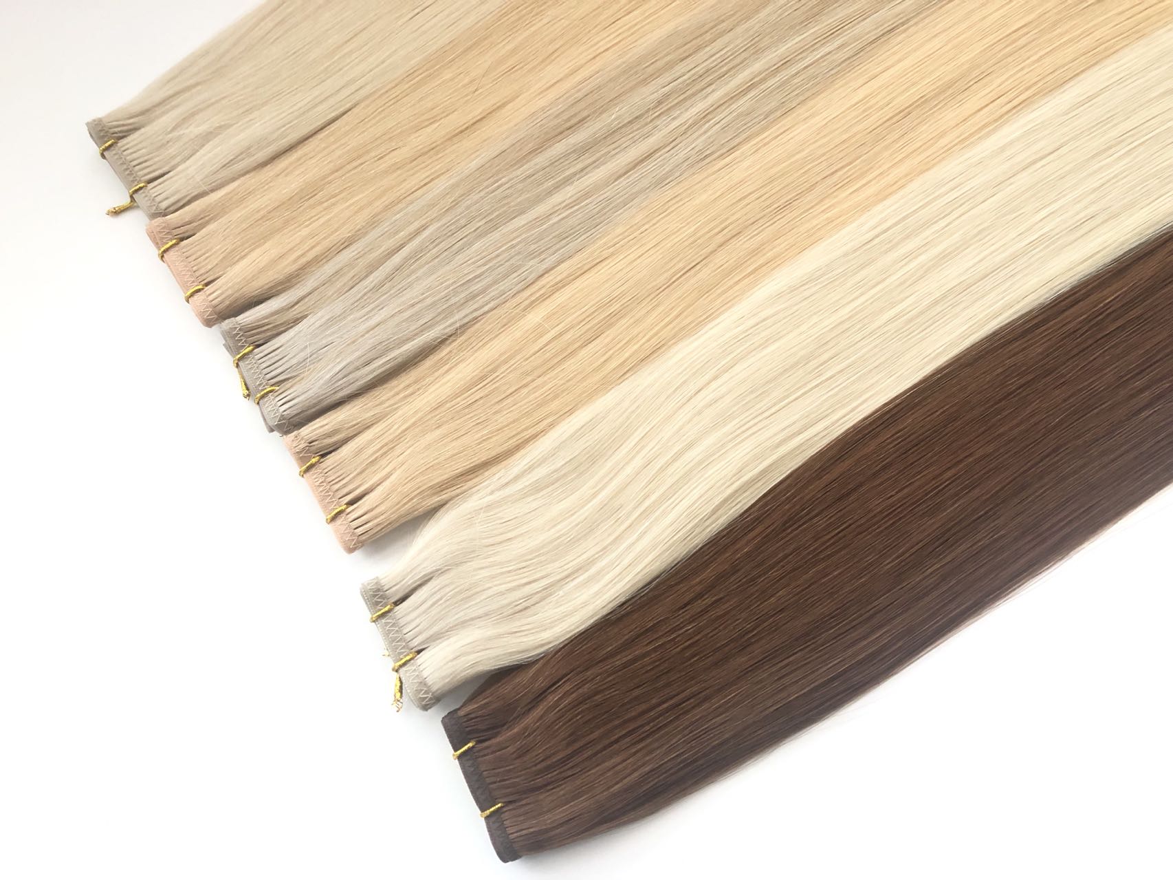 Double Layer Flat Weft Human Hair Extension