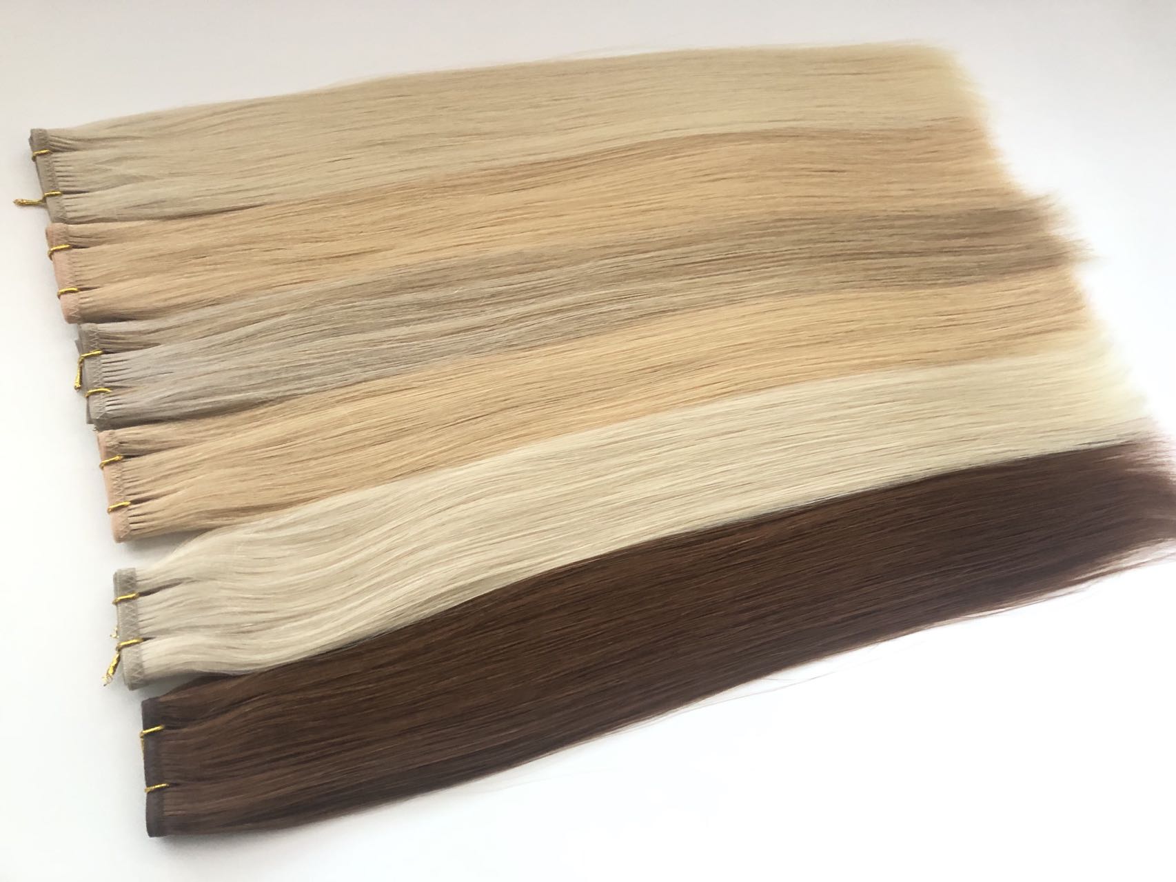 Double Layer Flat Weft Human Hair Extension 