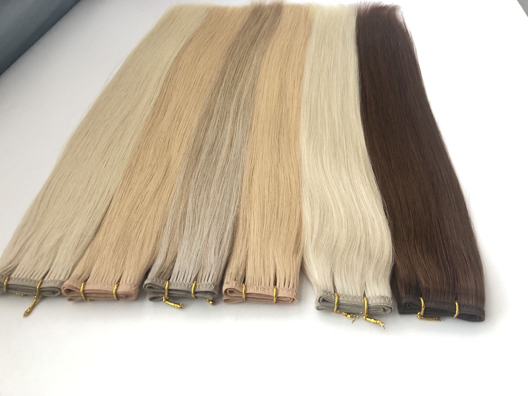 Double Layer Flat Weft Human Hair Extension 