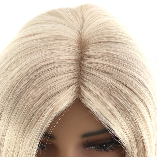 10 INCH Blonde Remy Human Hair 6*7 MONO With PU Topper