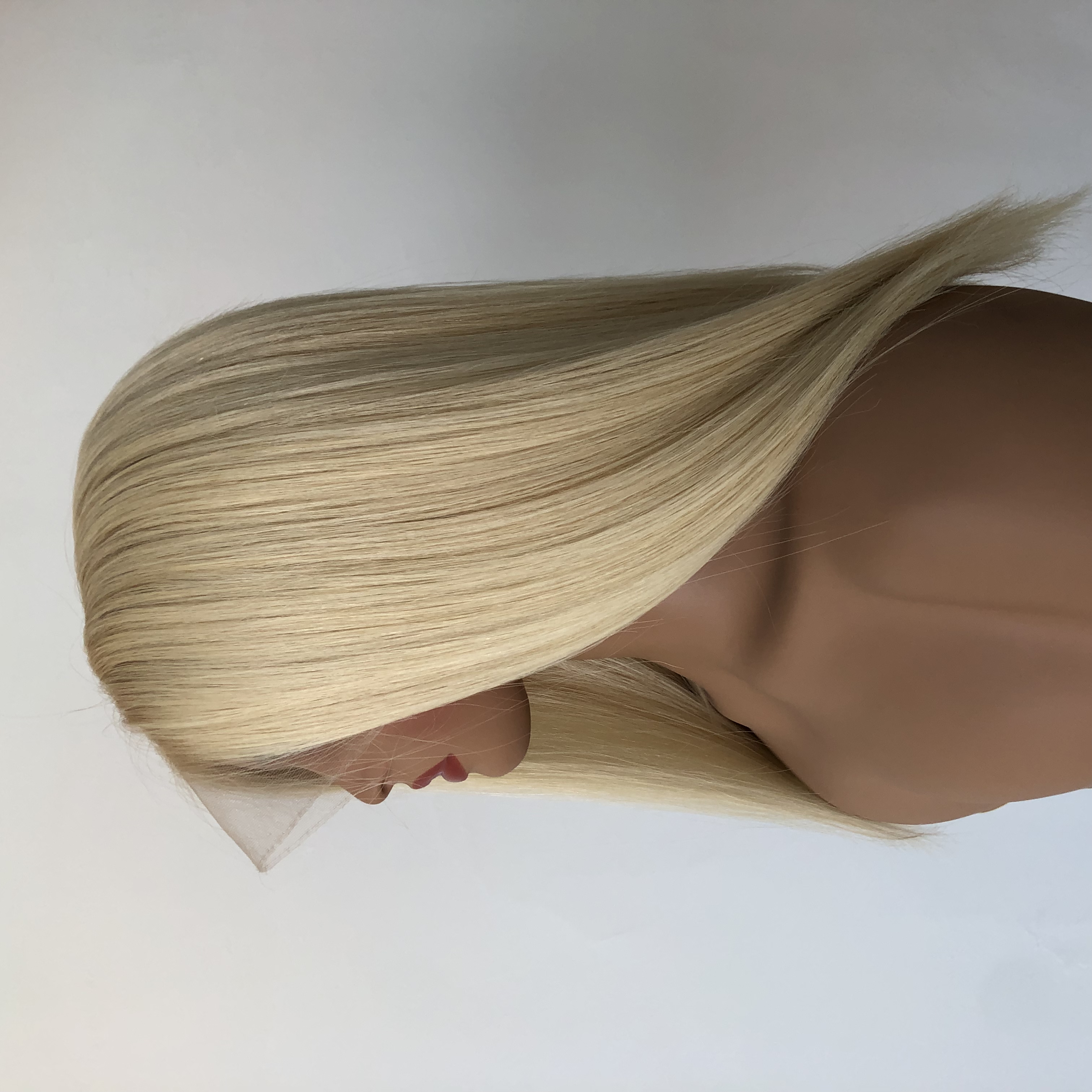 14 INCH Buttery Blonde Human Hair HD Lace Front Wig