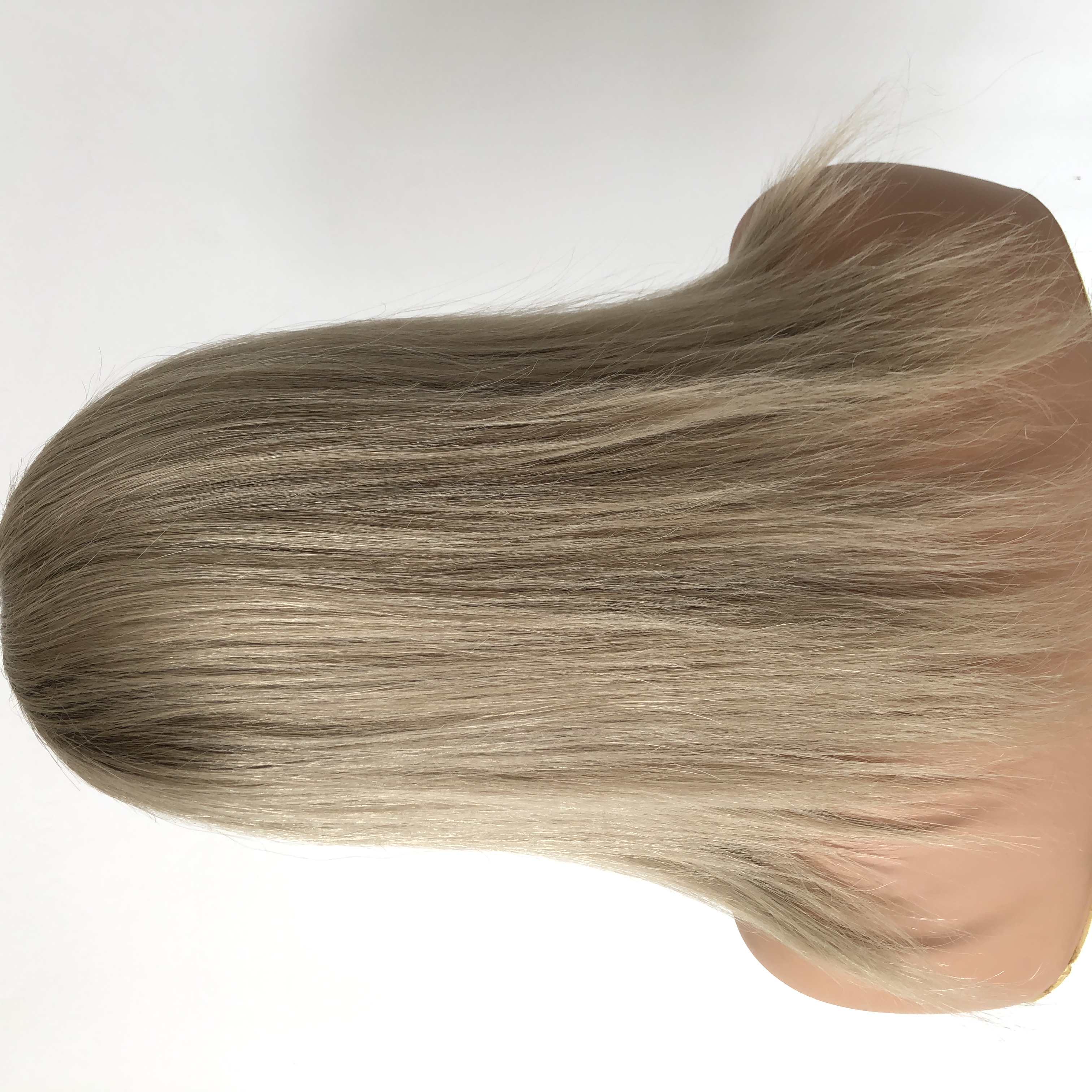 12inch Wheat Gold Human Hair Lace Front Wig