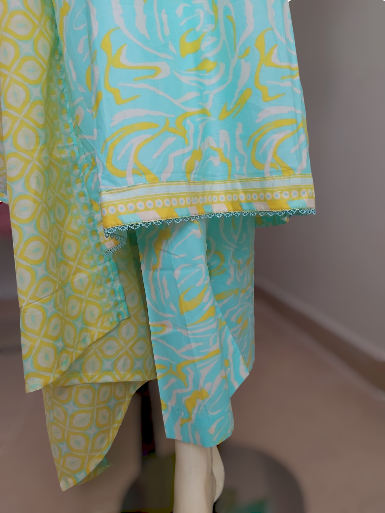3 Piece printed lawn read-to-wear D-02