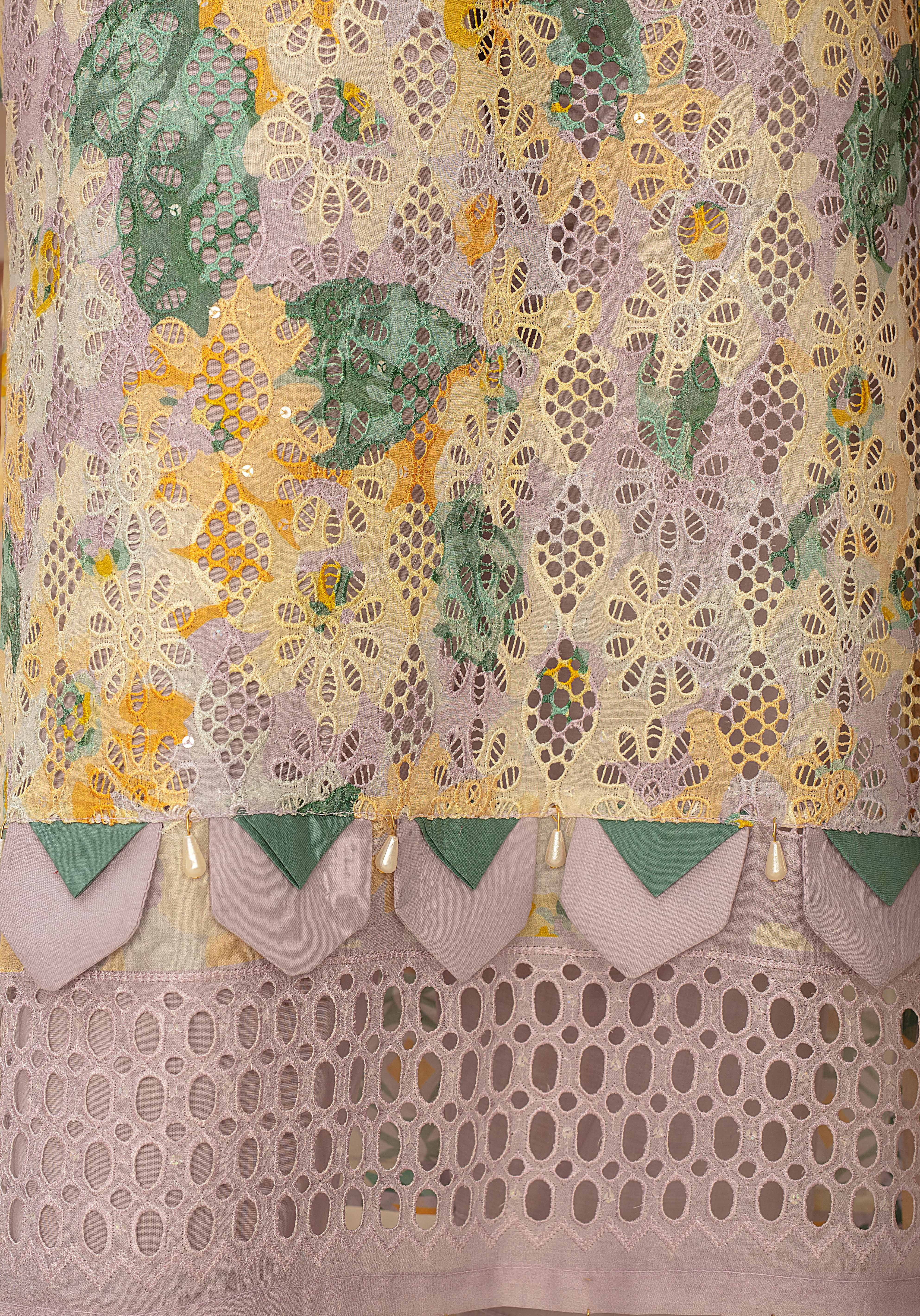 Unstitched 3-Piece Luxury Chikenkari Lawn D-03