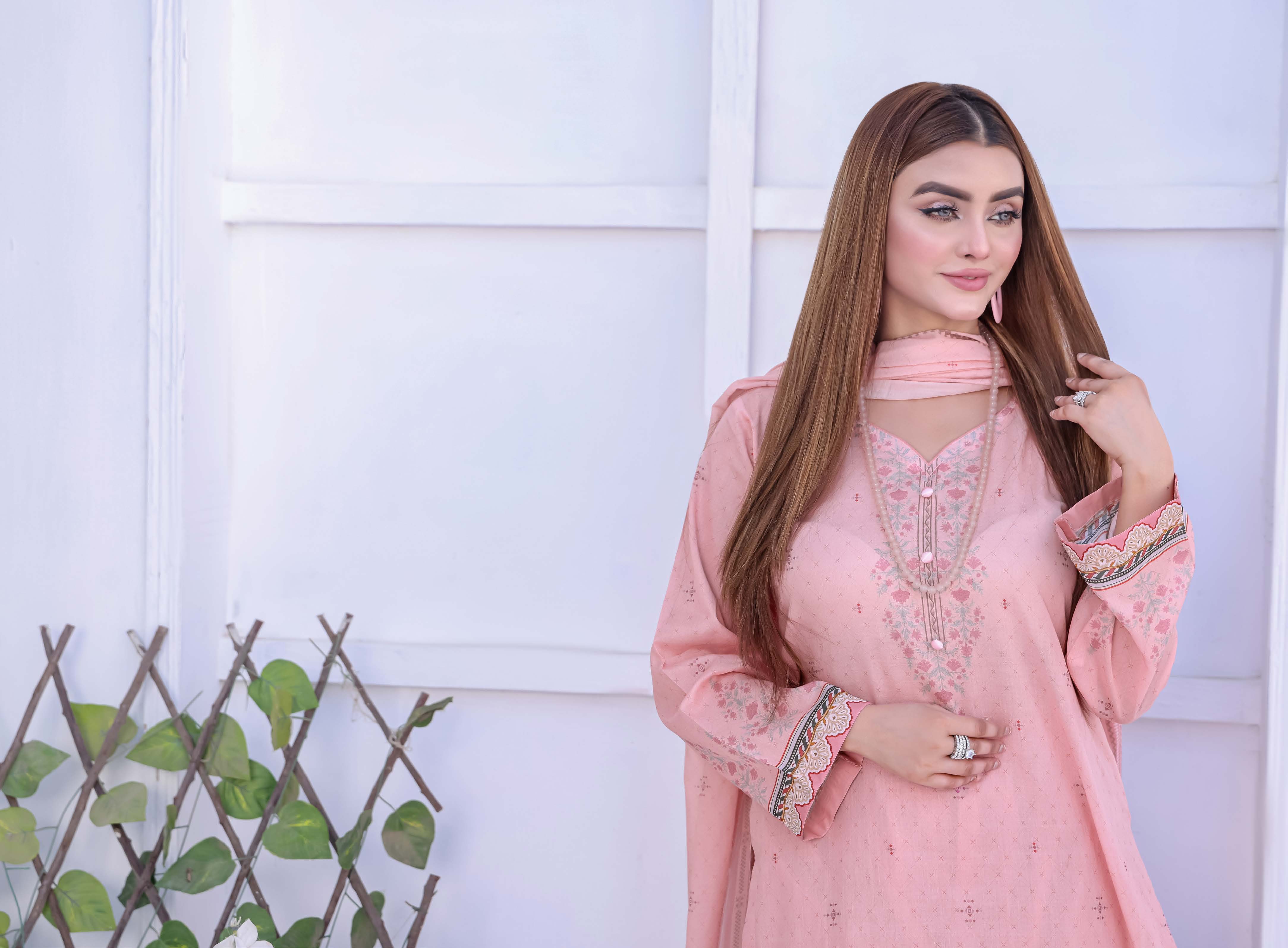 Unstitched 3-Piece Premium Digital Printed Lawn Suite D-09