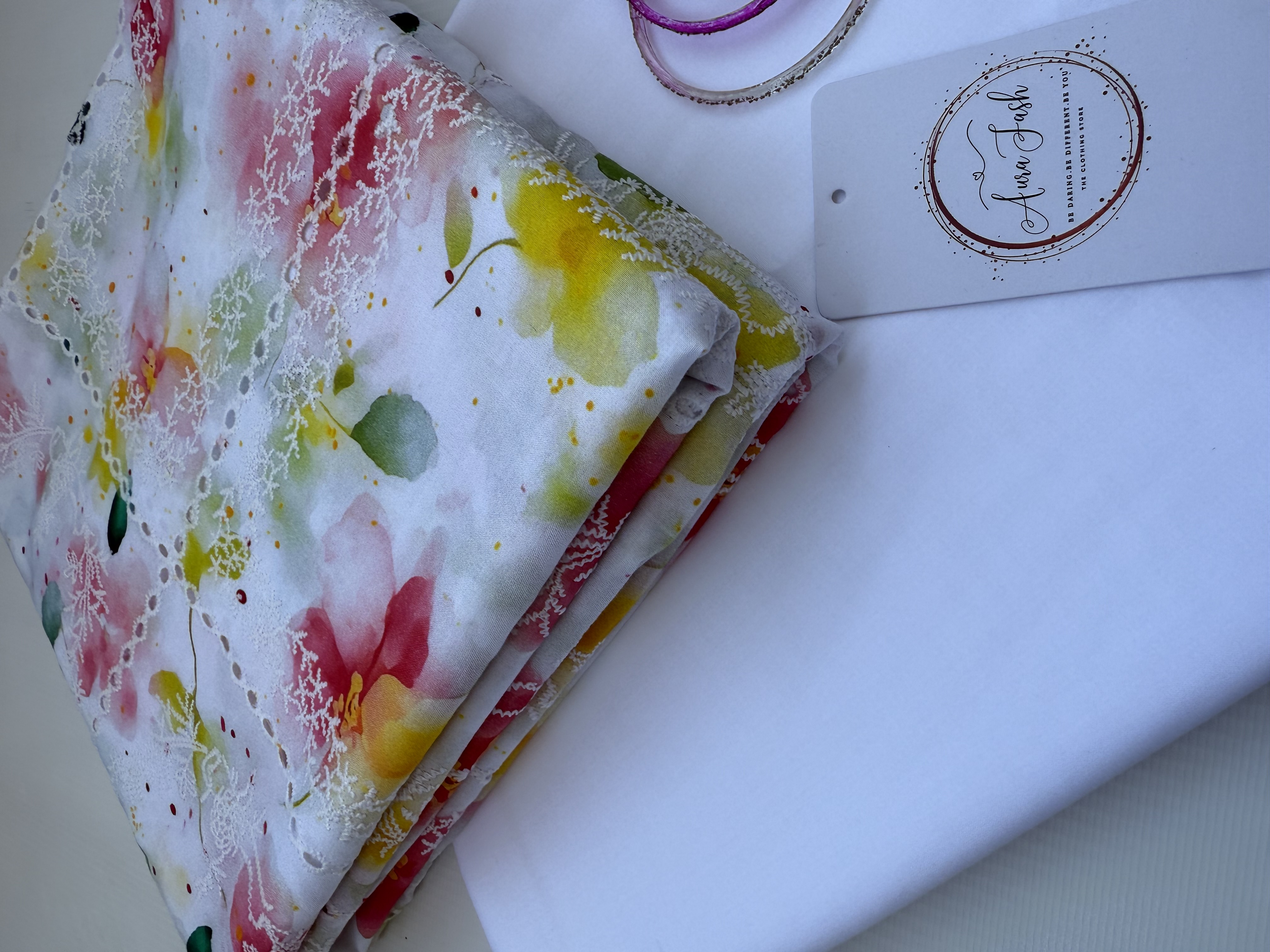 Printed Chikankari Lawn 2 Piece Suit for Women - D2