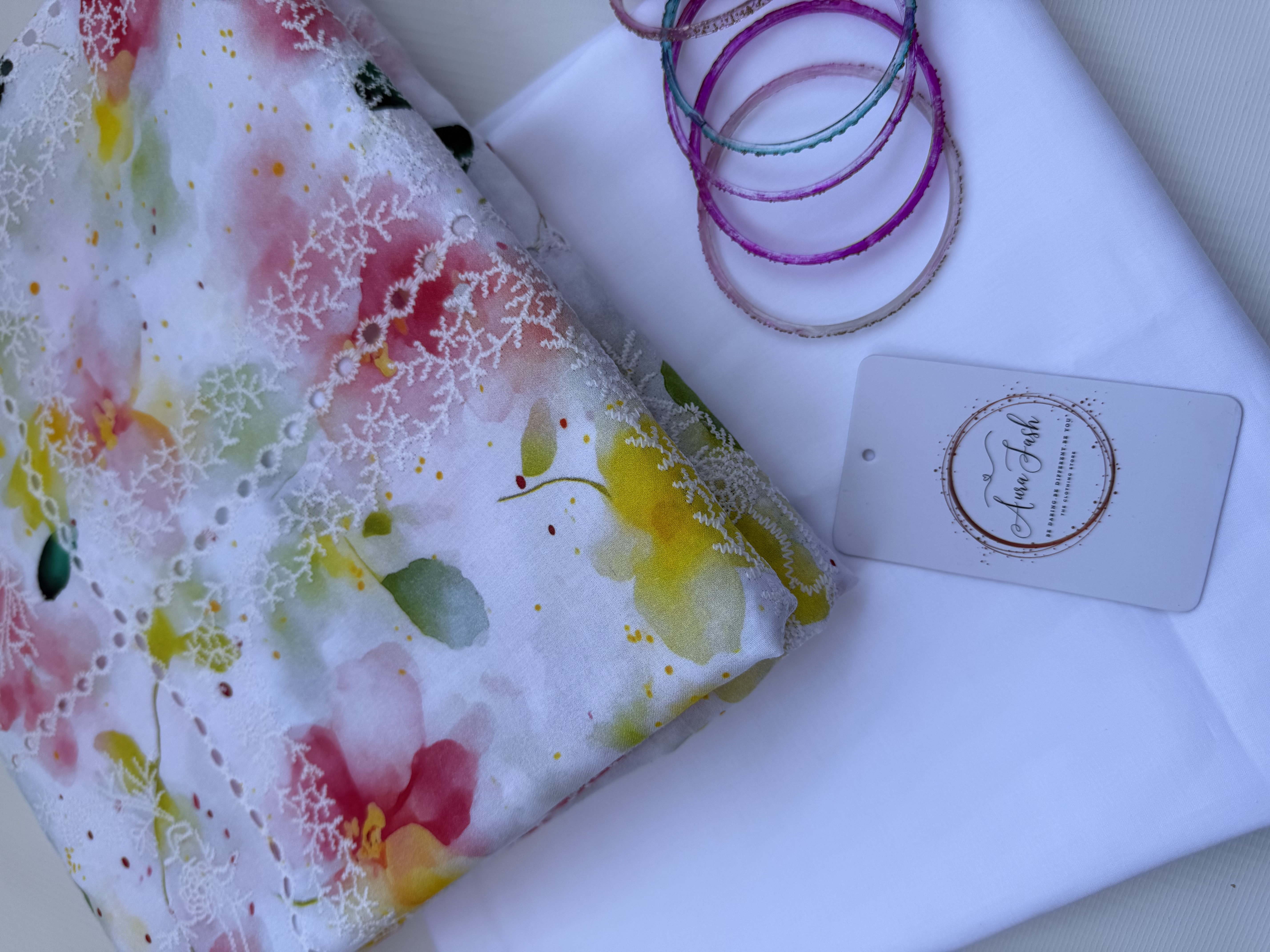 Printed Chikankari Lawn 2 Piece Suit for Women - D2