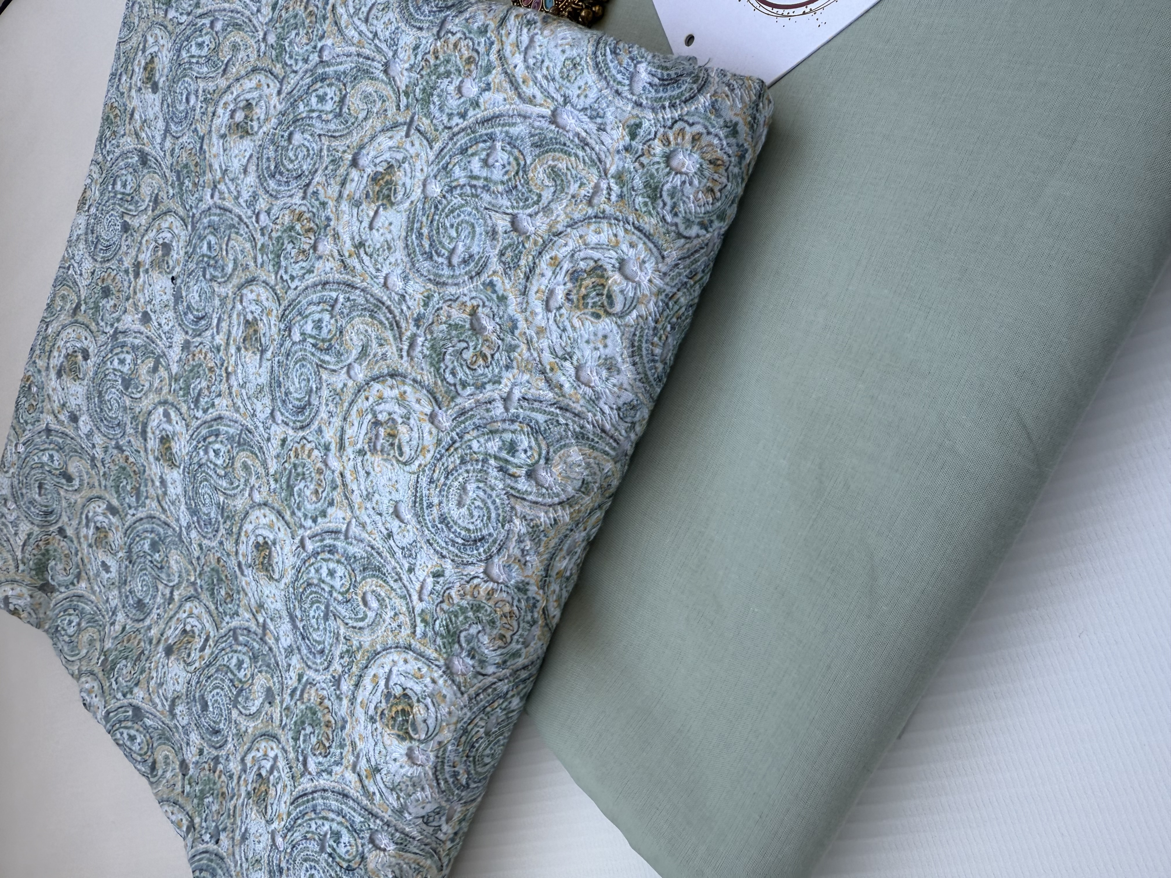 Printed Chikankari Lawn 2 Piece Suit for Women - D4