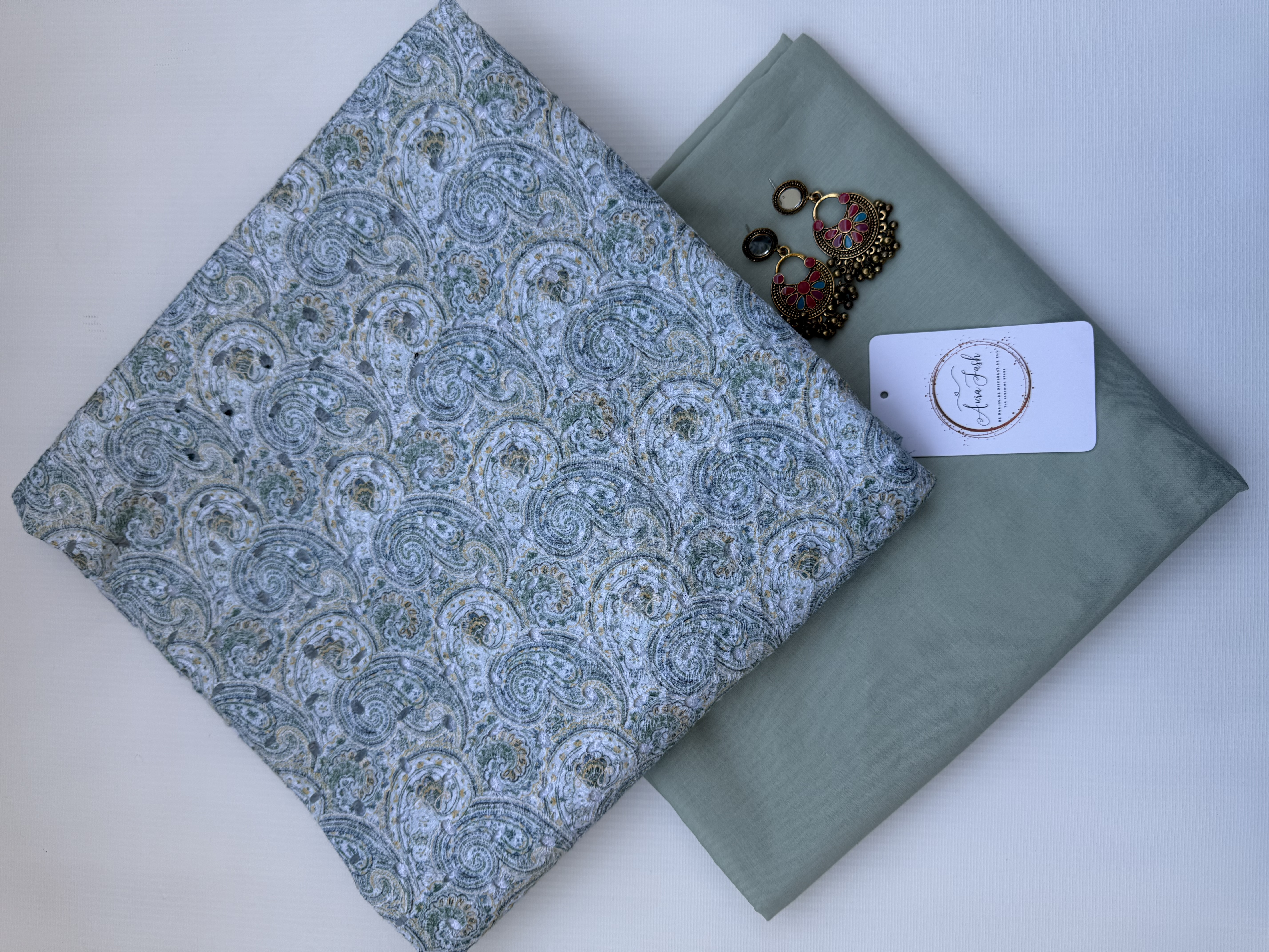 Printed Chikankari Lawn 2 Piece Suit for Women - D4