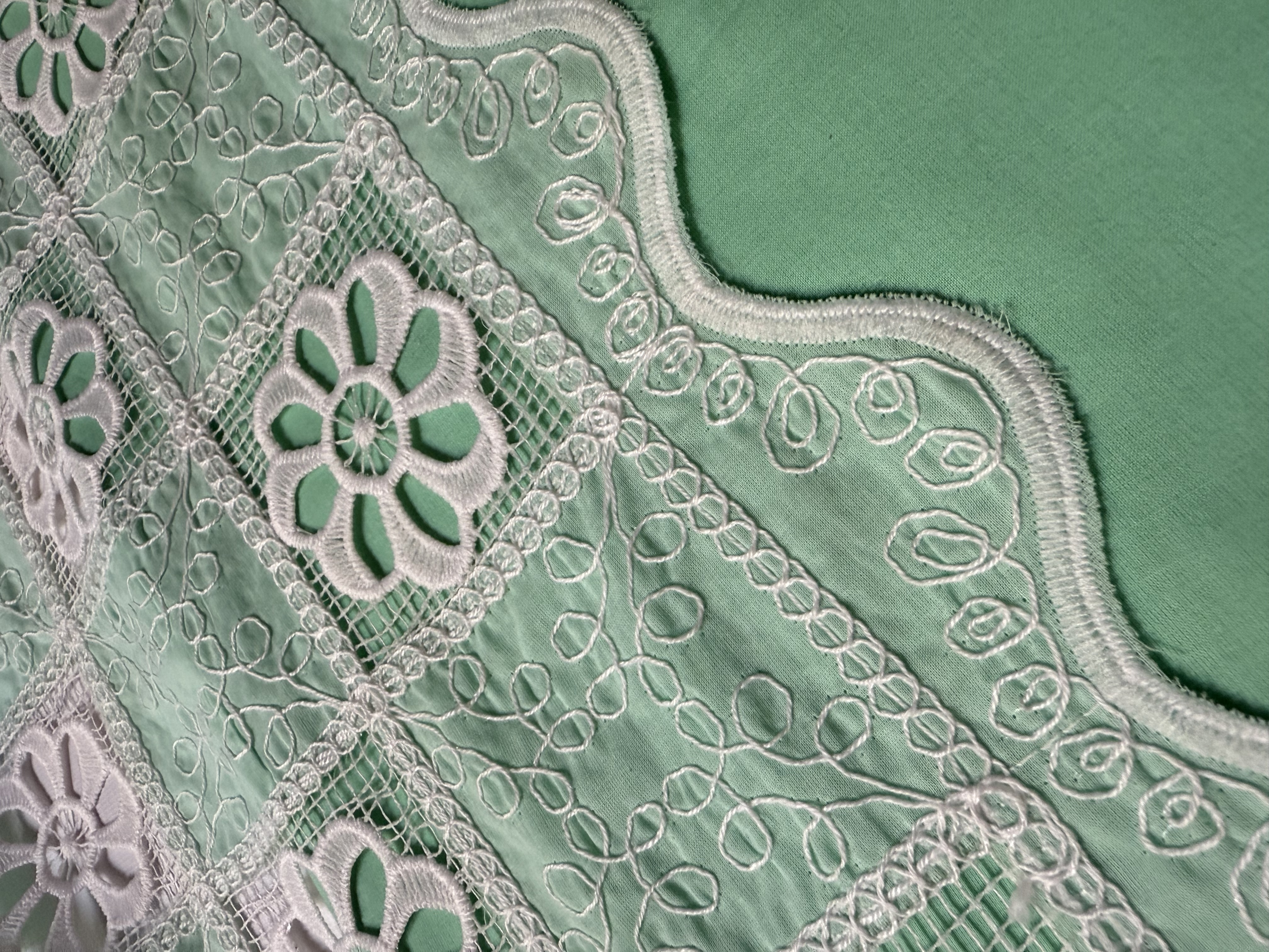 2 Piece Unstitched Crocia Chikankari Suit with Plain Trouser (D4)