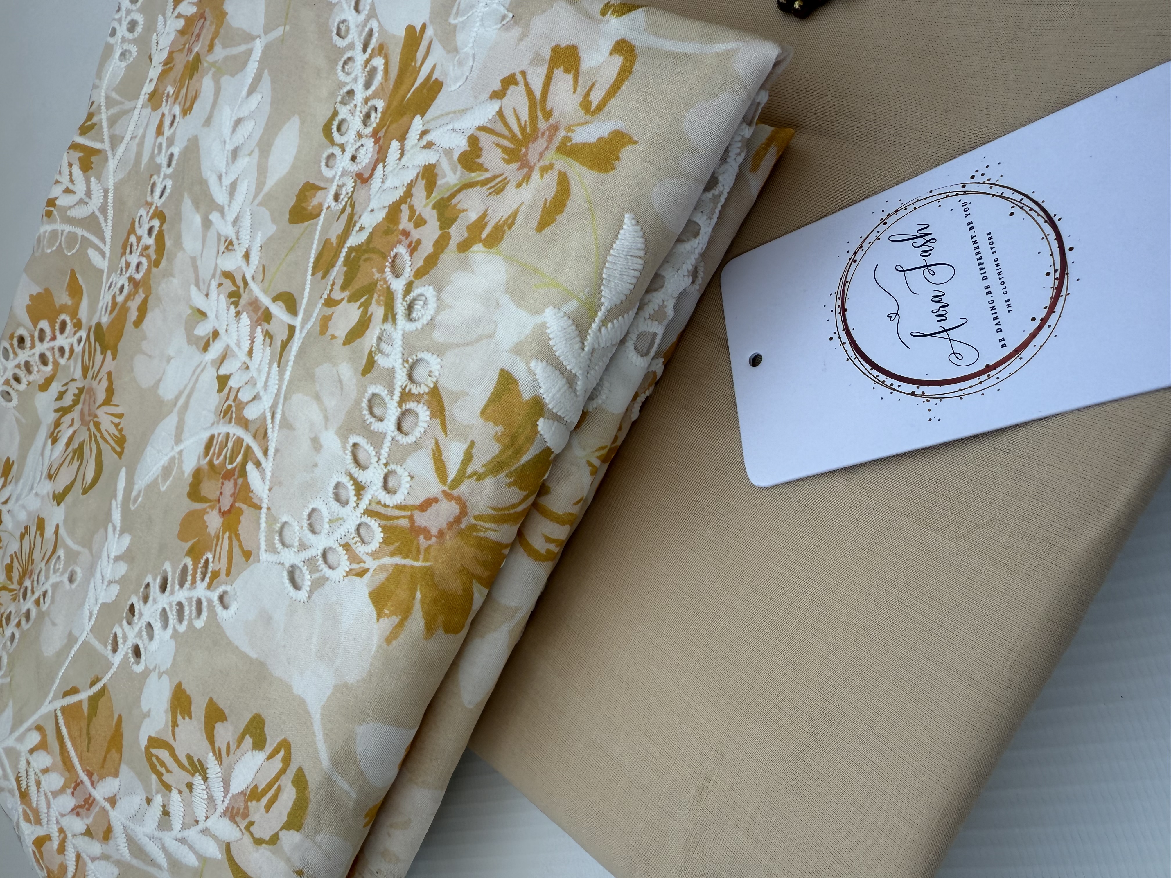 Printed Chikankari Lawn 2 Piece Suit for Women - D3