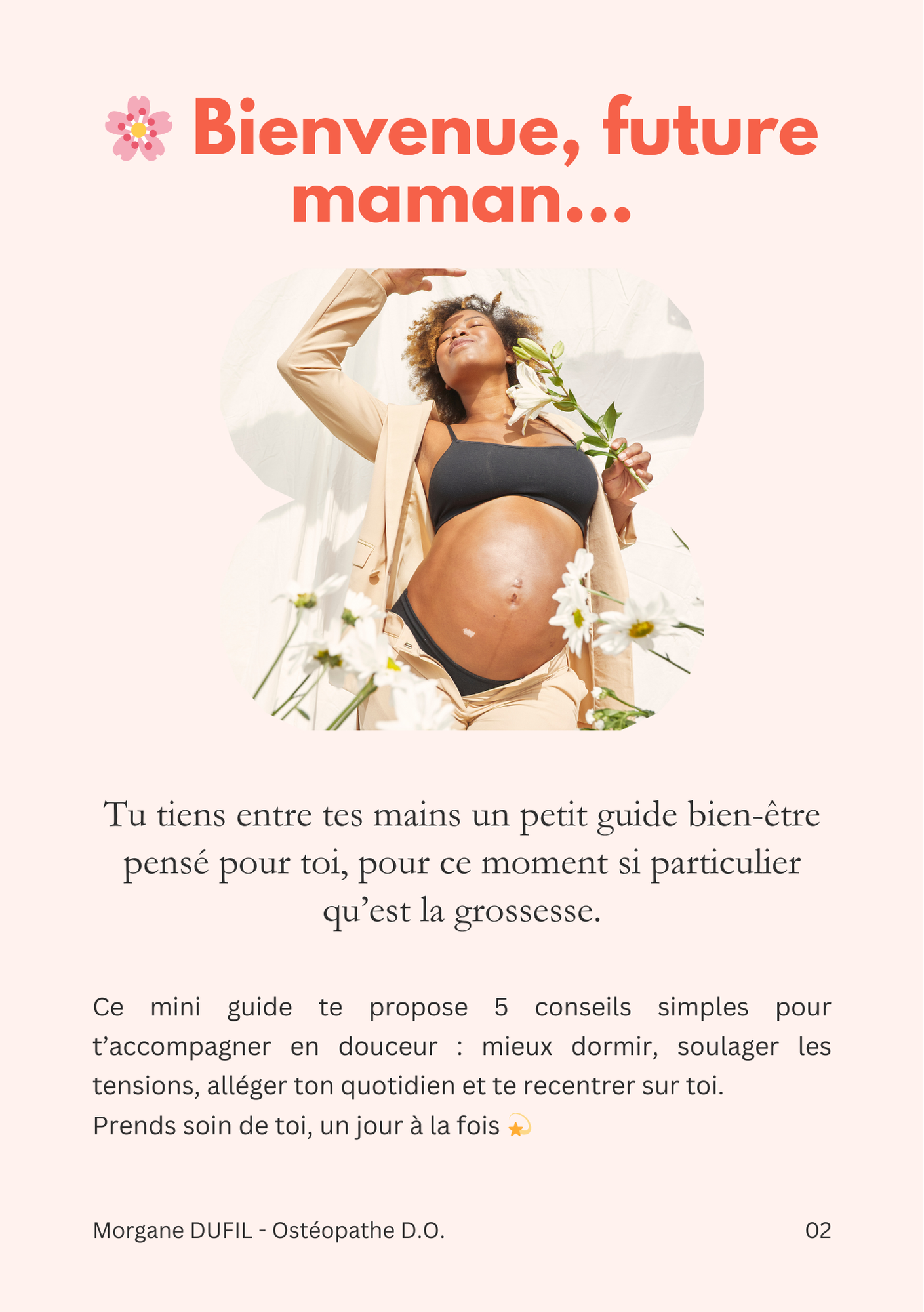 Pack "Mom to be" - soin ostéo-drainant + guide "4 conseils bien être" 