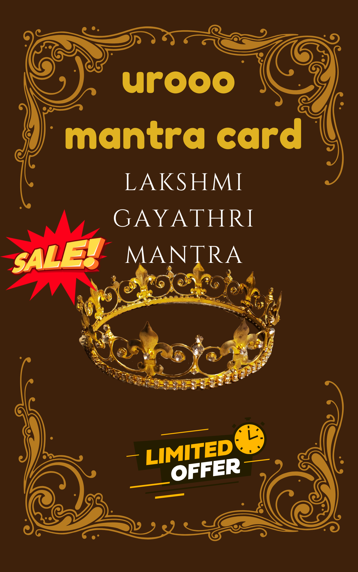 UROOO MANTRA CARD - LAKSHMI GAYATHRI MANTRA