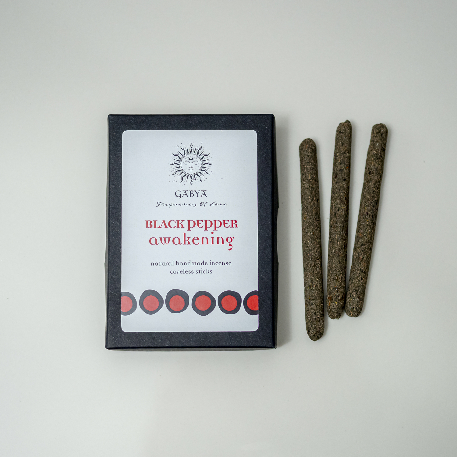 GABYA natūralūs rankų darbo smilkalai | BLACK PEPPER AWAKENING