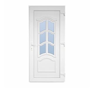 White Decorative Entry Door
