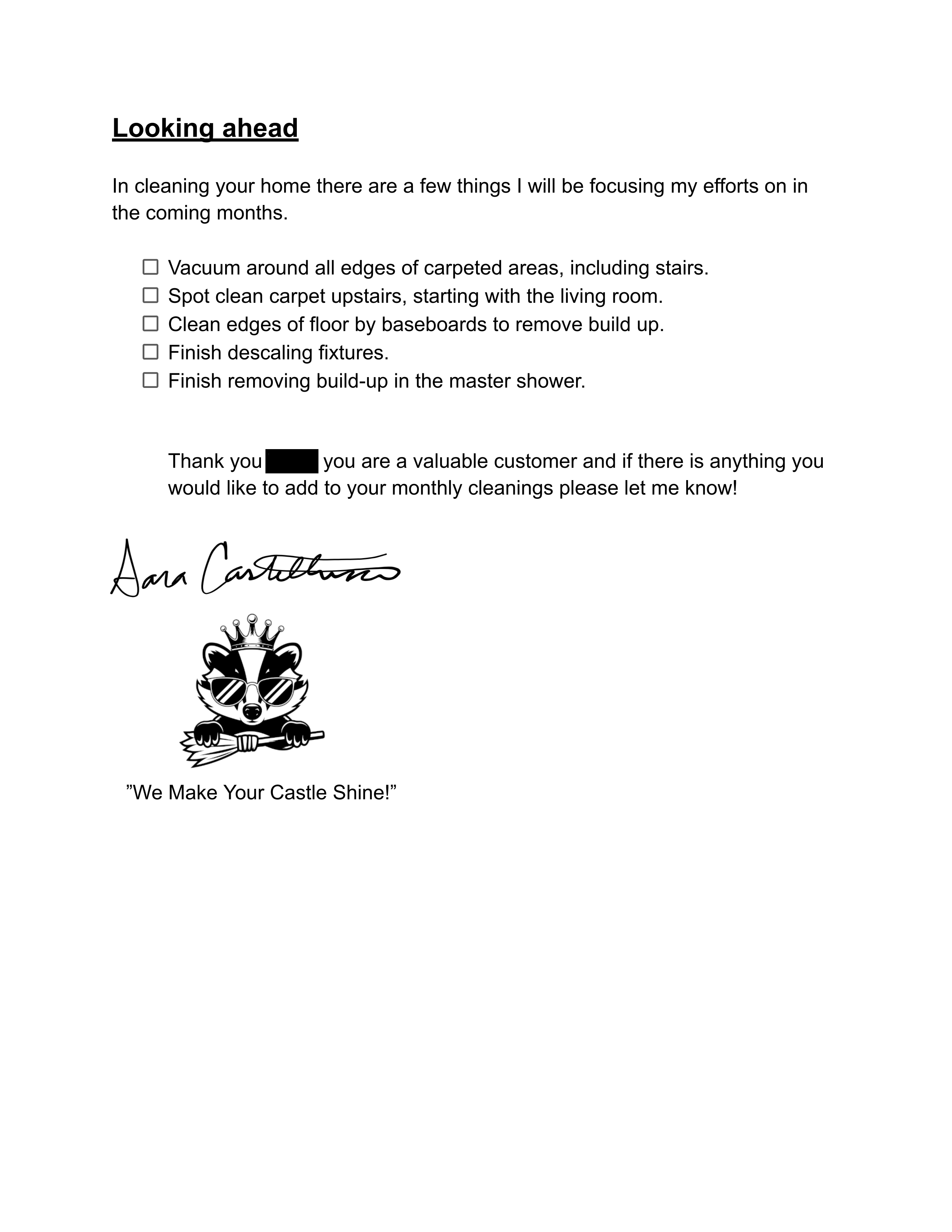 Rotational Cleaning Example