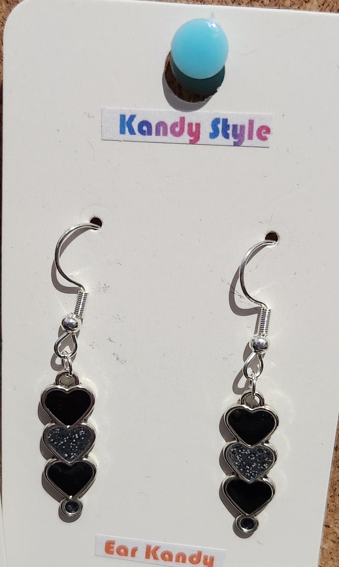 NRL supporters 3 Heart hook earrings