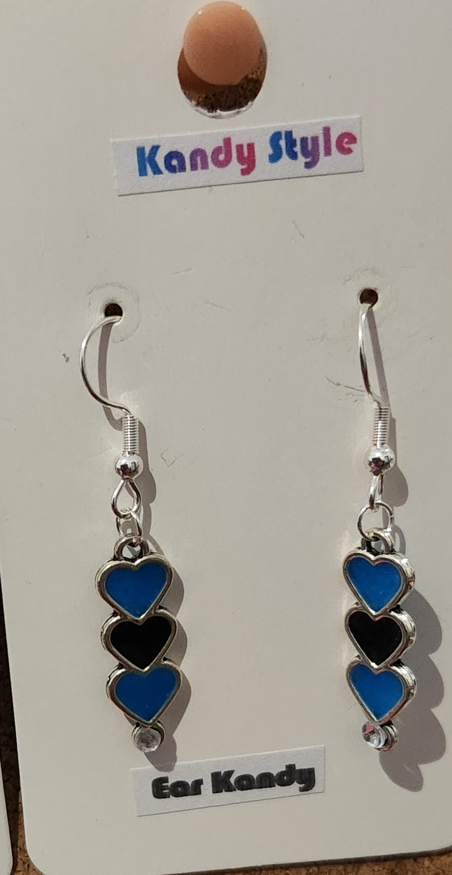 NRL supporters 3 Heart hook earrings