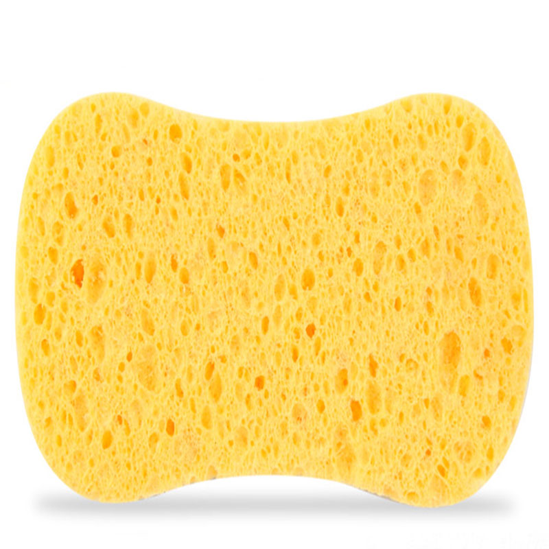 Wood pulp facial sponges 