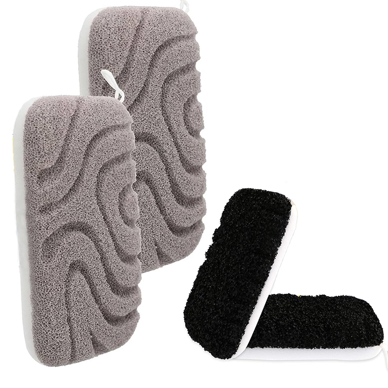 Facial cleansing sponge Dual-sided shower exfoliating cleansing sponge Body scrubbing and dead skin removing sponge