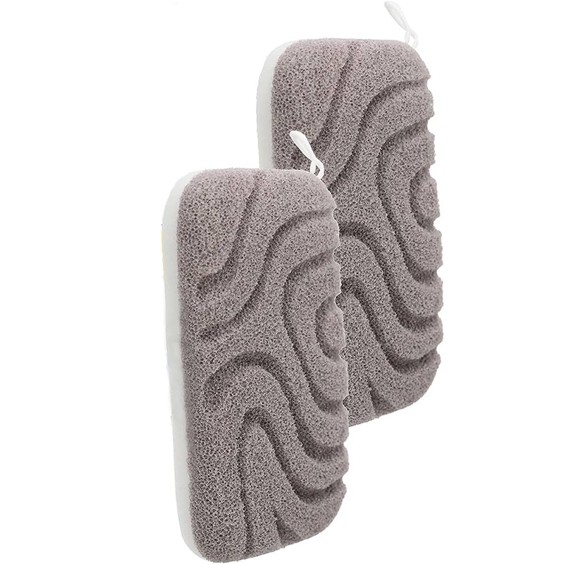 Facial cleansing sponge Dual-sided shower exfoliating cleansing sponge Body scrubbing and dead skin removing sponge