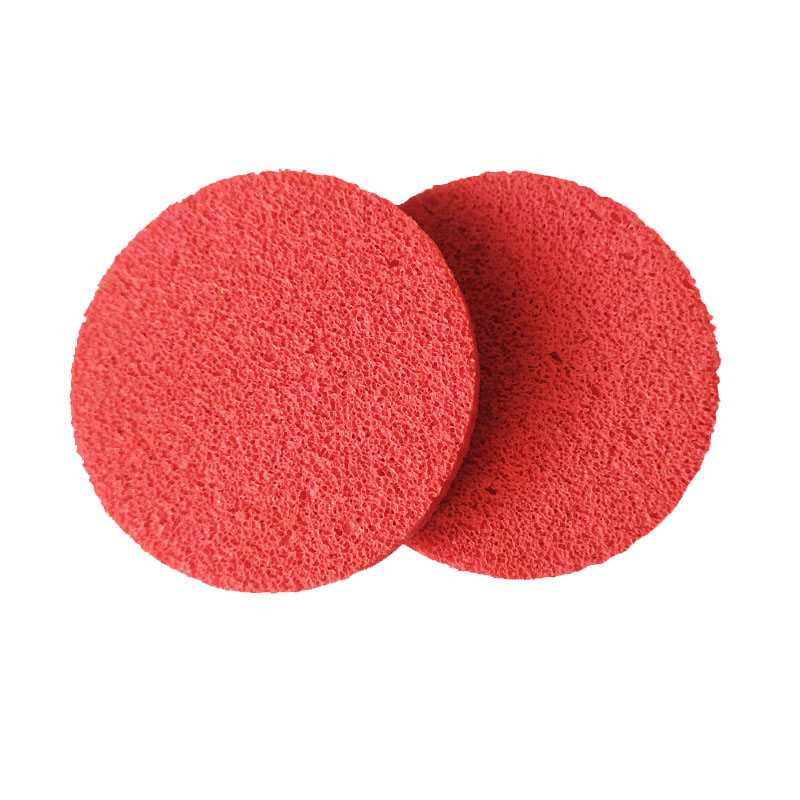 Facial Exfoliate cleansing sponge Red rubber makeup sponge