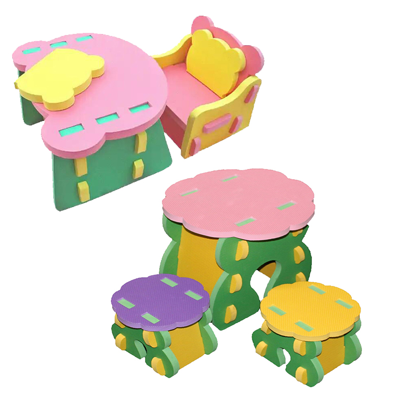 Children's dining table and chair sponge, kindergarten toy game learning small table and chair