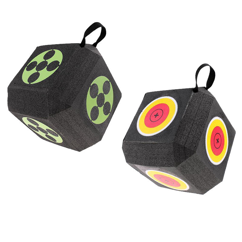 Six-sided dice archery target outdoor practice shooting target cube foam