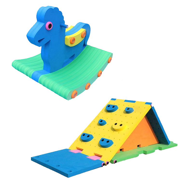 Parent-child early education water castle children's game floating tunnel climbing wall cabin slide sponge