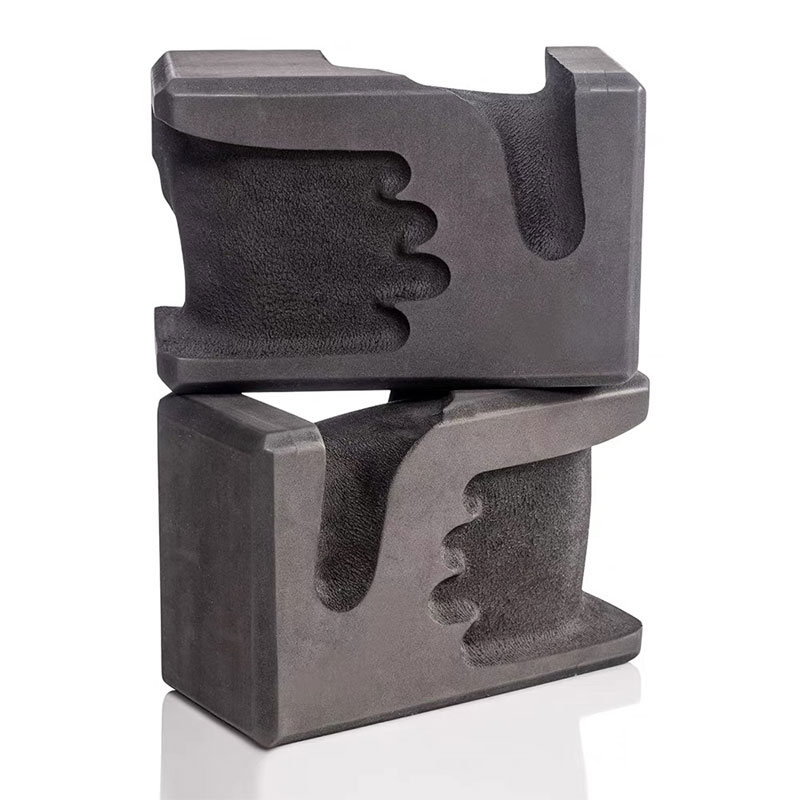 Ergonomic hand grip shape high density yoga brick foam block anti-slip improves grip strength and wrist health