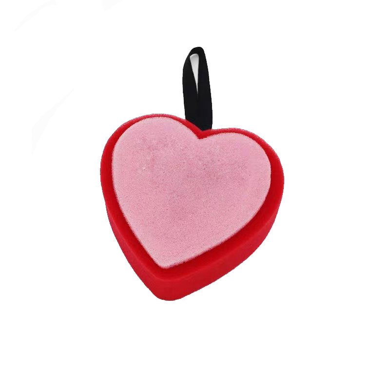 Heart-shaped bath sponge