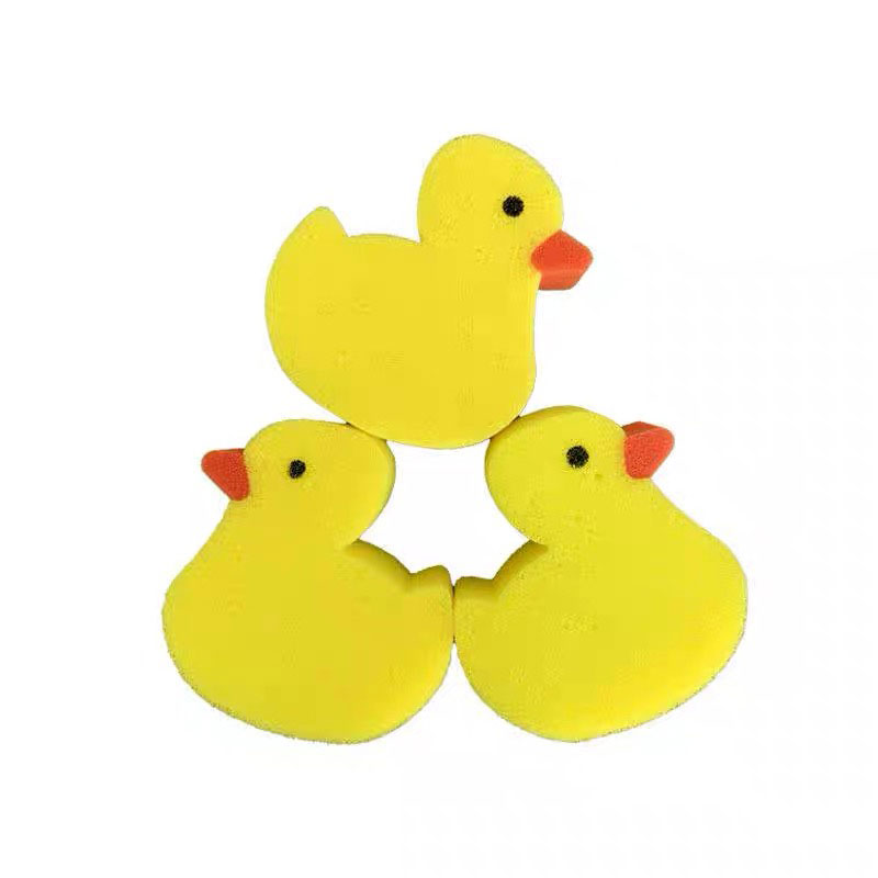 Rubber ducky shower sponge